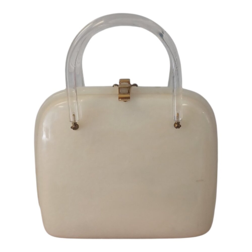 Vintage Lucite Box Purse Circa 1950s.  Lewisid Jewel Llewellyn INC NYC - Picture 3 of 15